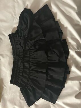 Black Tiered Ruffle Mini Skirt - Women